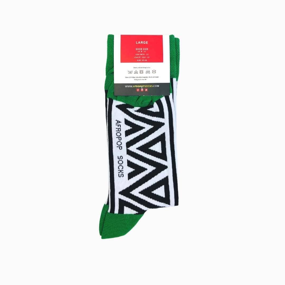 Triangles Socks (Green)