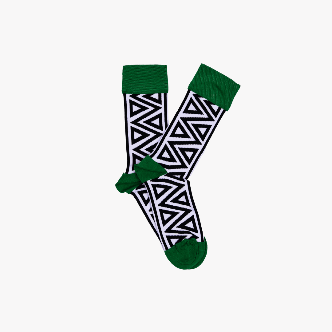 Triangles Socks (Green)