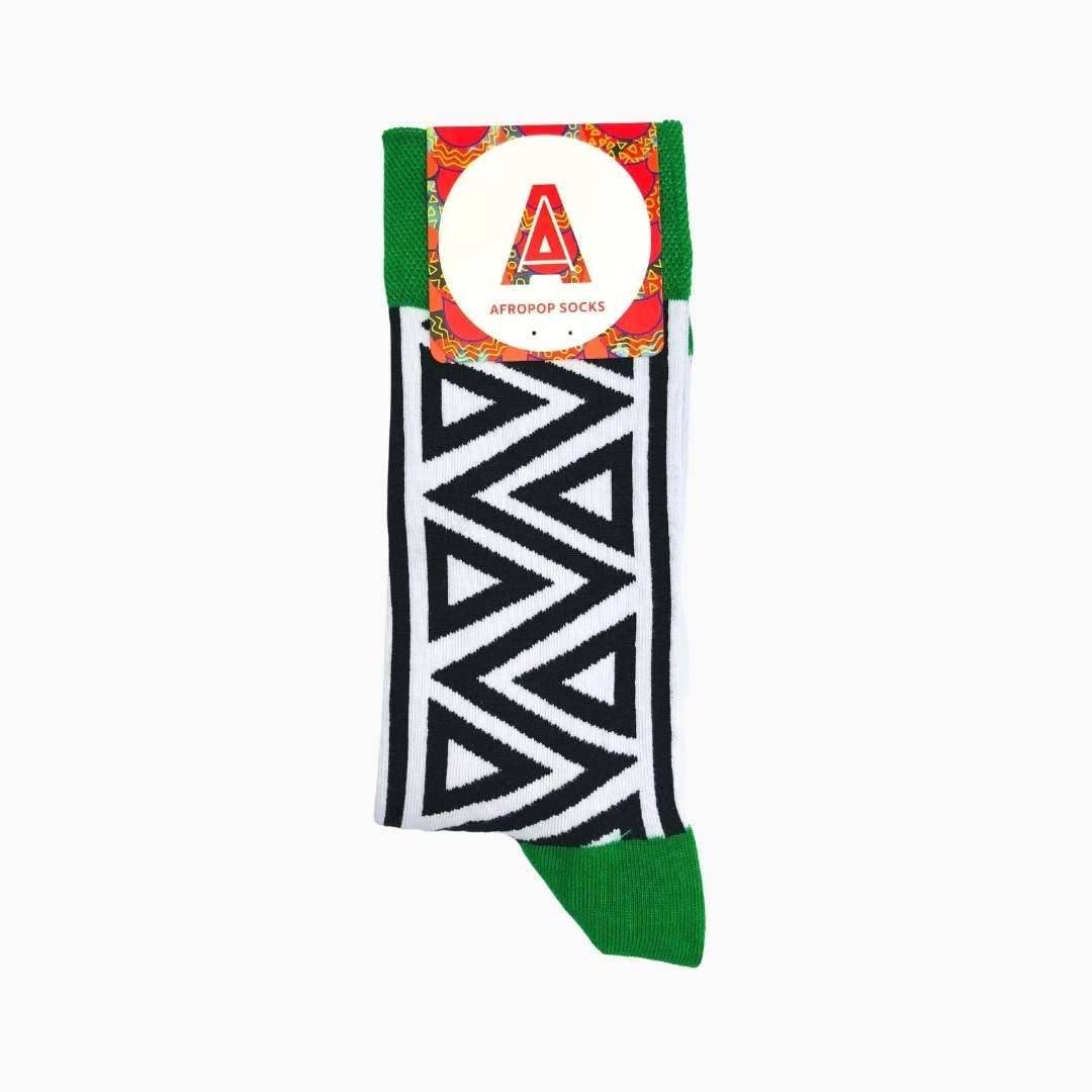 Triangles Socks (Green)