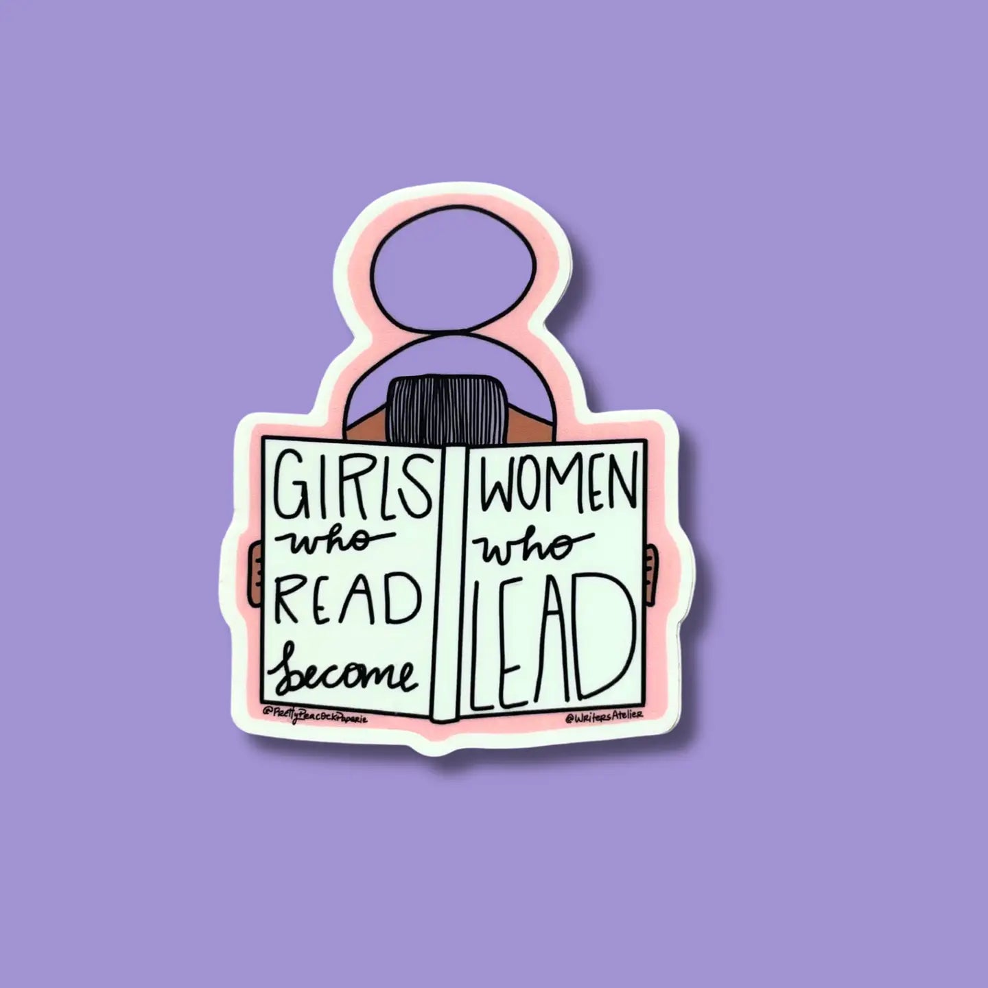 Little Girls Who Read Sticker