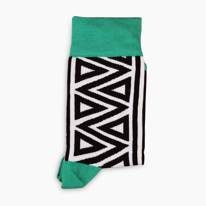 Triangles Socks (Green)