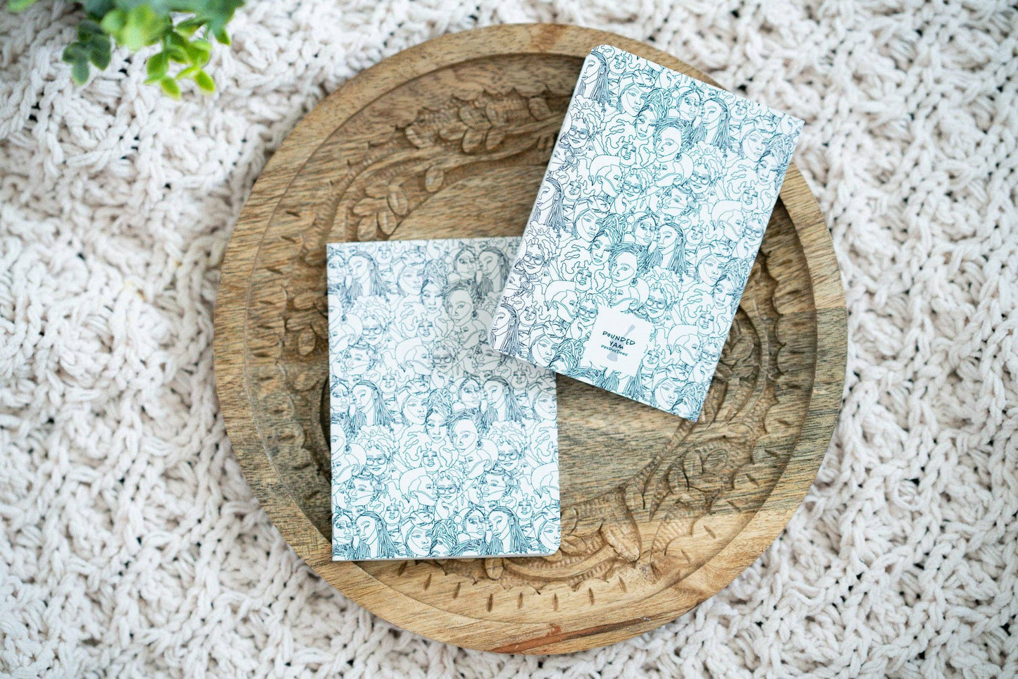 Black Women Line Art B7 Lined Pocket Notebook