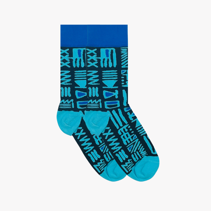Tribal Blue Socks