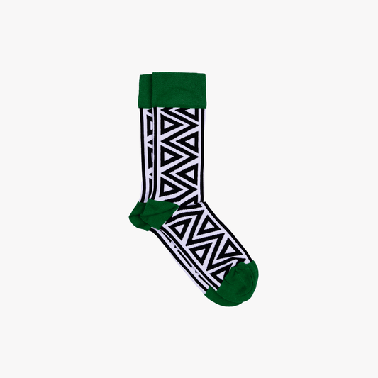 Triangles Socks (Green)